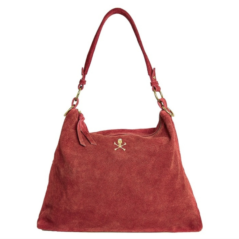 Lisi Lerch Finley Red Suede Skull Tote